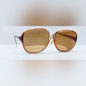 Vintage Floridia Brown Oval Sunglasses Frames Only